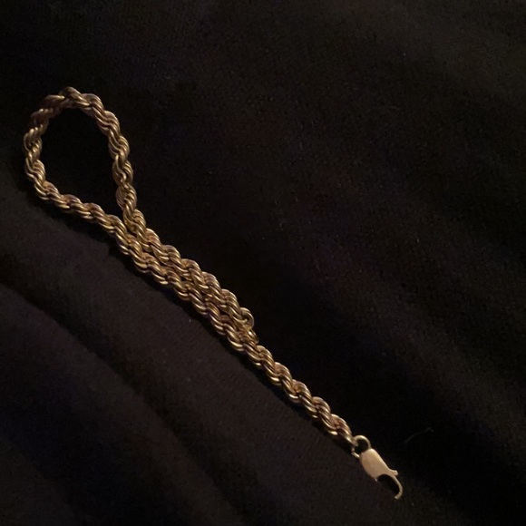 10k gold rope chain bracelet - Picture 3 of 3